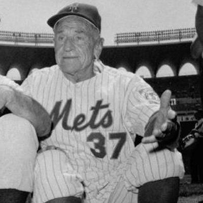 Casey Stengel Jersey - 1962 New York Mets Away MLB Throwback Jersey